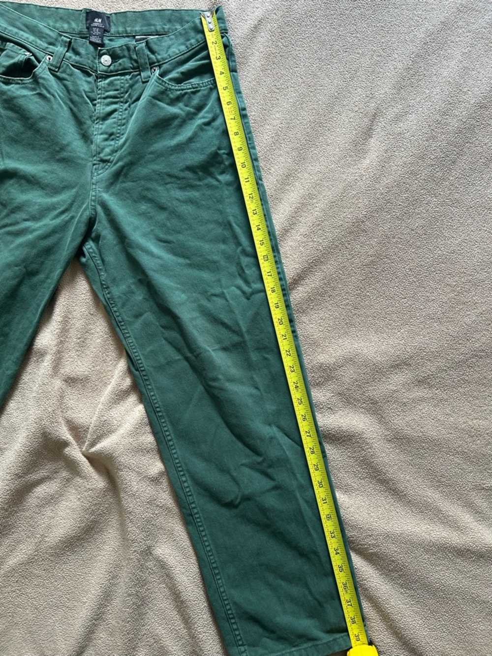 H&M Dark Green Straight-Leg Jeans - Picture 4 of 7